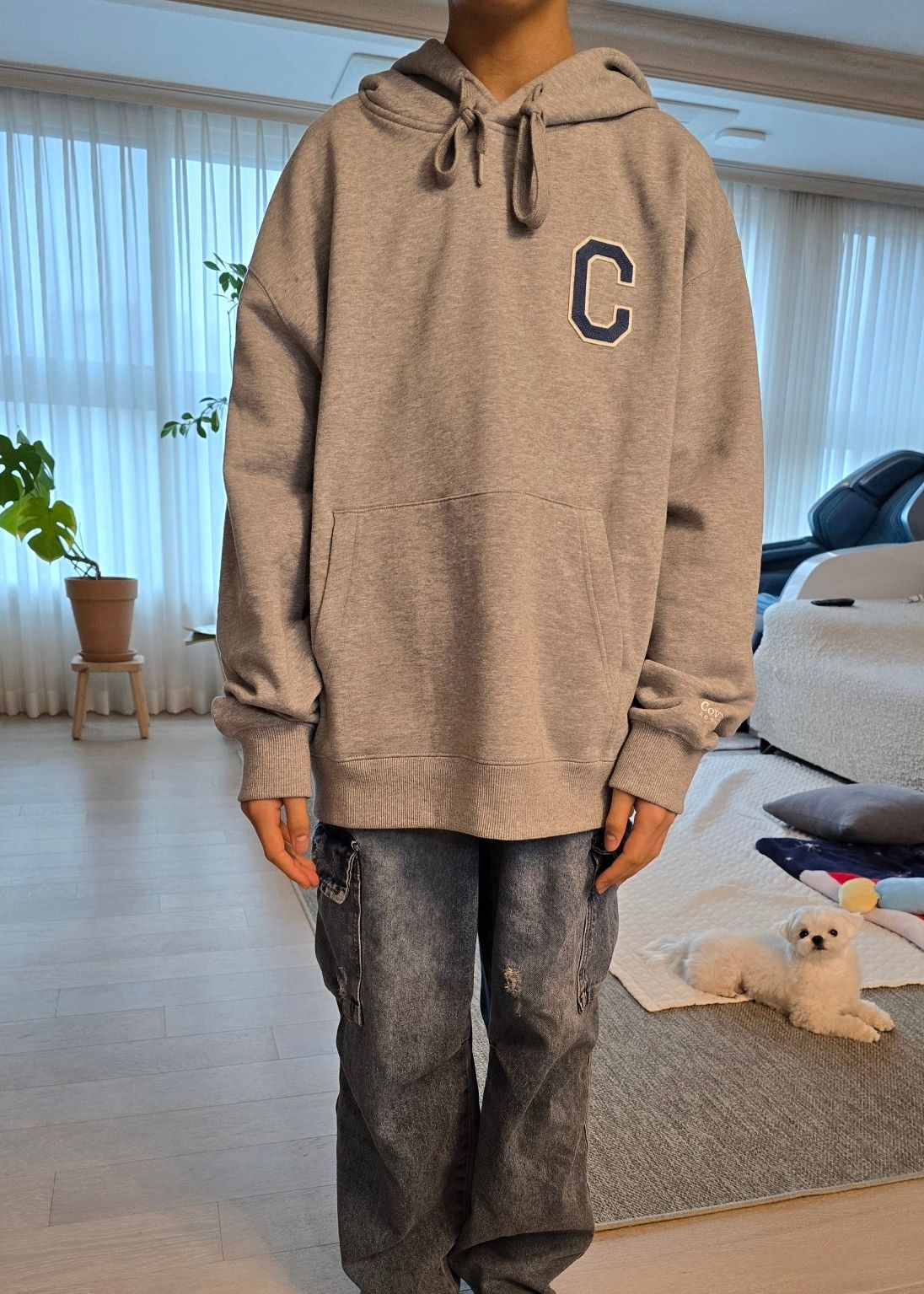 パーカー・フーディ COVERNAT C Logo Hoodie Oatmeal Covernat Unisex C Logo Hoodie Zipup Oatmeal | Hooded for