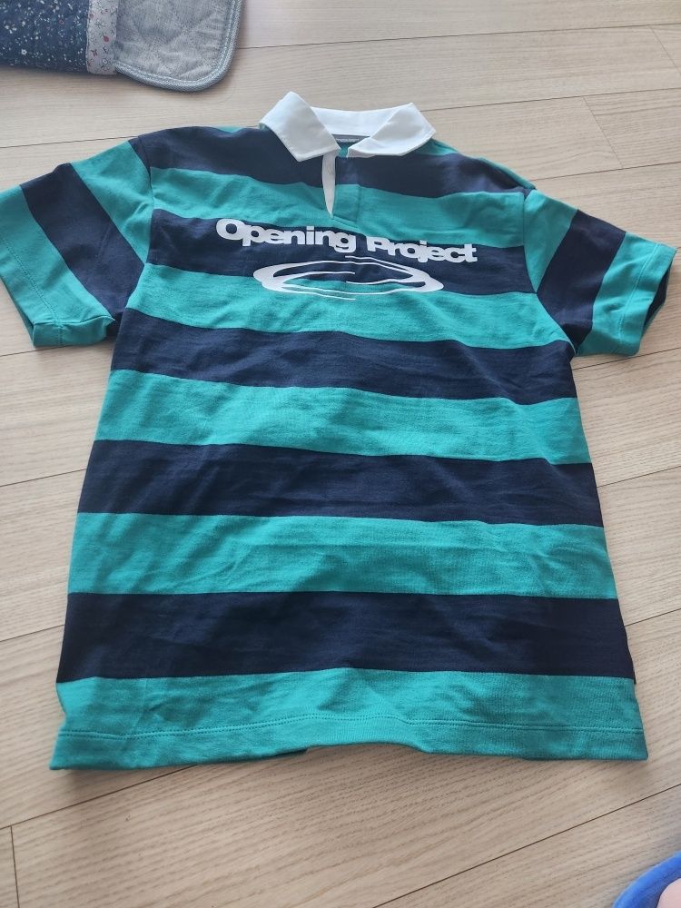MUSINSA | OPENING PROJECT Identity Stripe Collar Half T
