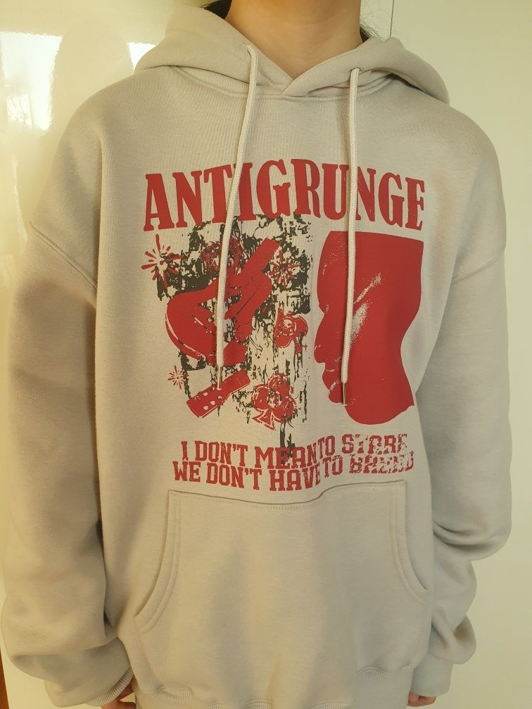 ★SUPERSUB★ Anti-grunge hoodie beige WE MUSINSA | SUPERSUB Anti-grunge hoodie - beige