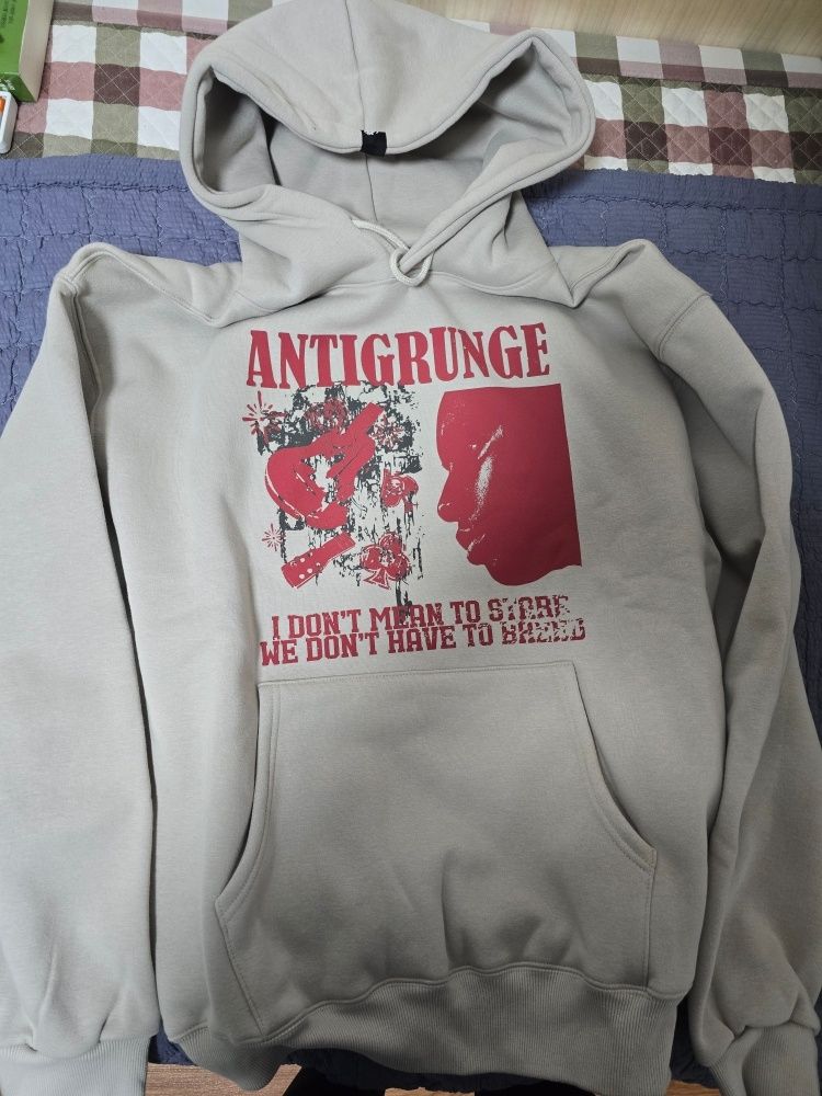 ★SUPERSUB★ Anti-grunge hoodie beige WE MUSINSA | SUPERSUB Anti-grunge hoodie - beige