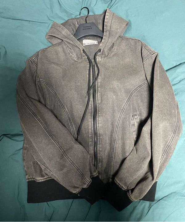 SUPERSUB ♥ Denim Hooded Zip-Up/追跡付 MUSINSA公式 | SUPERSUB Denim Hooded Zip-Up - Washed Brown