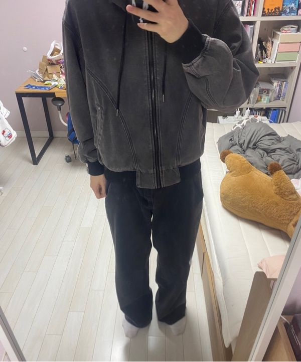 SUPERSUB ♥ Denim Hooded Zip-Up/追跡付 MUSINSA公式 | SUPERSUB Denim Hooded Zip-Up - Washed Brown