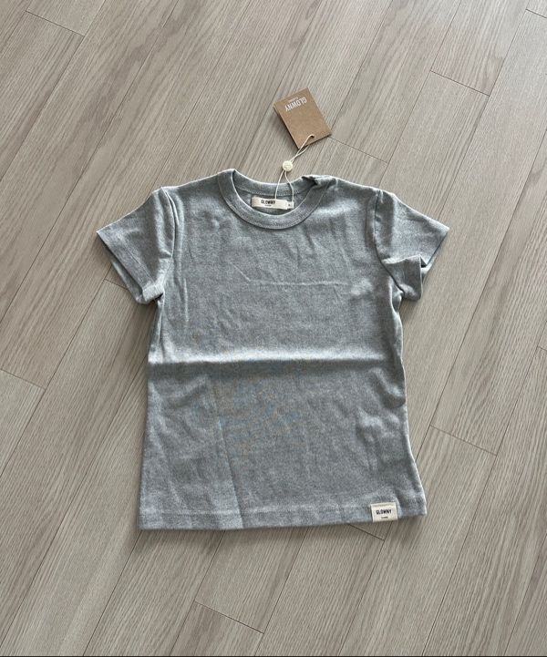 MUSINSA公式 | GLOWNY G CREW NECK TEE (GRAY)
