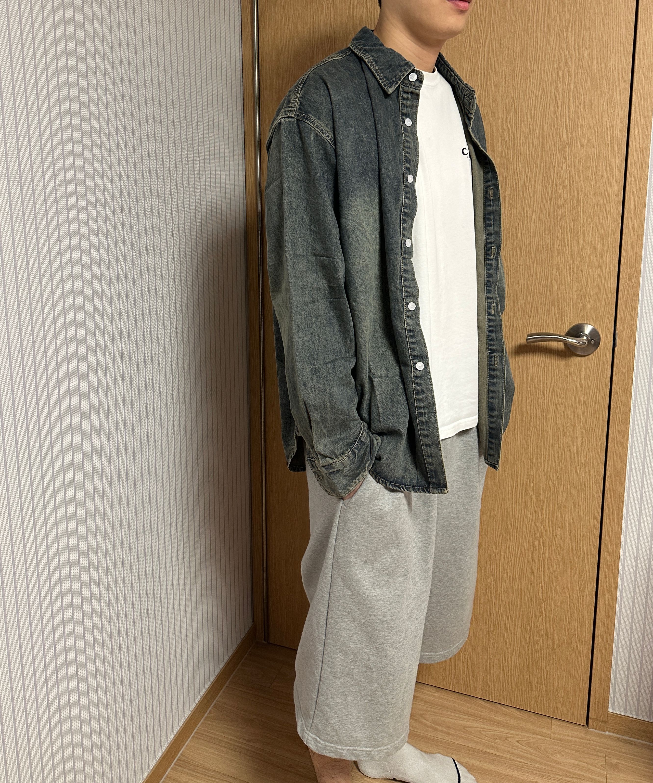 【DIMITRI BLACK】 ASI Essential Bio-Washing Denim Shirt MUSINSA | DIMITRI BLACK ASI Essential Biowashed Denim