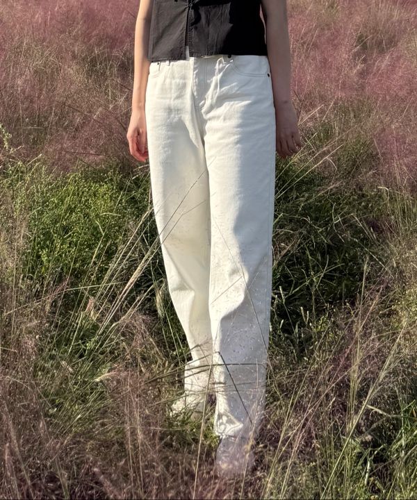 MUSINSA | GLOWNY THE JANE JEANS (WHITE)