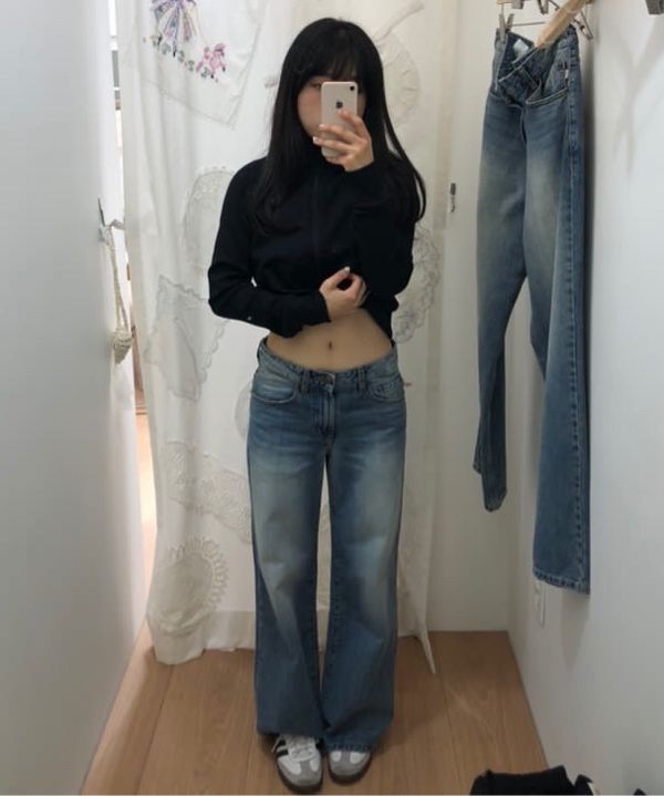 MUSINSA公式 | GLOWNY THE HANNAH JEANS (BLUE)