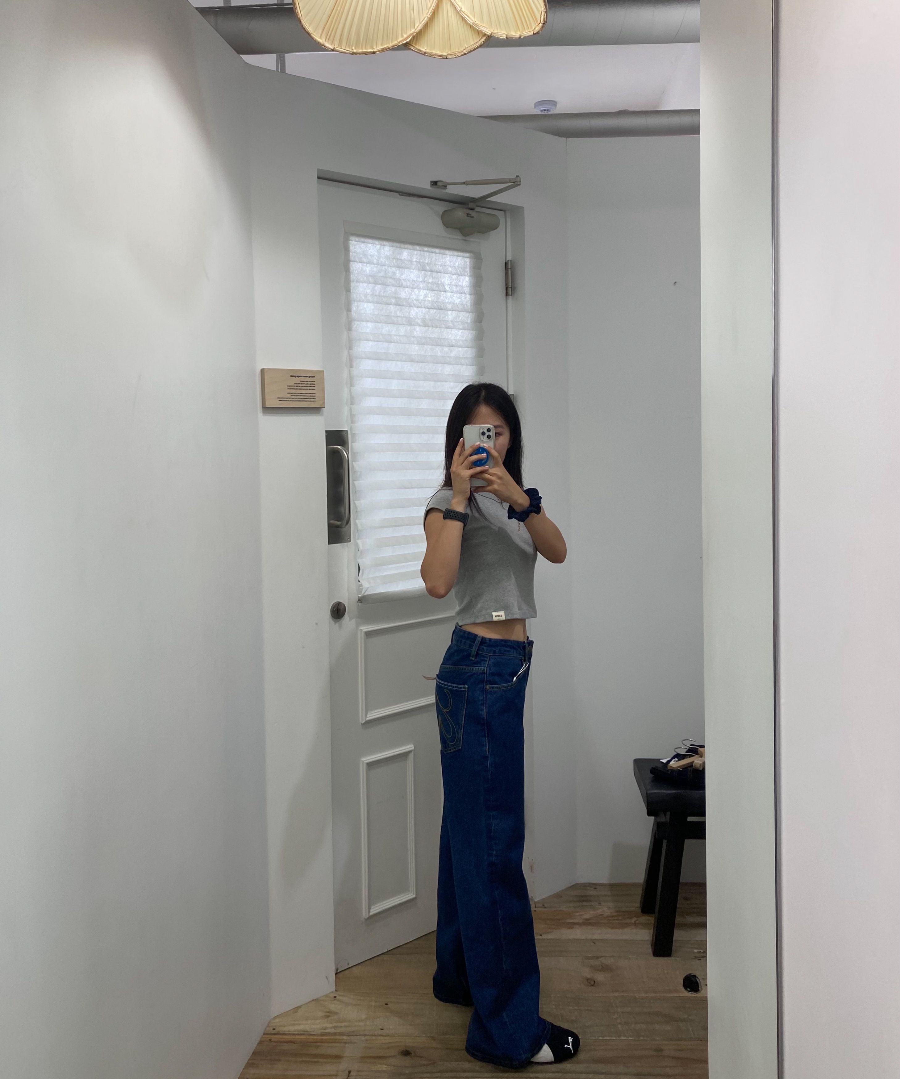 MUSINSA | GLOWNY THE HANNAH JEANS (MID BLUE)