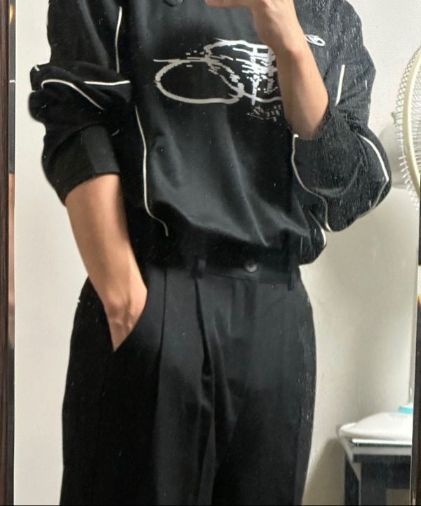 MUSINSA | ROMANTIC CROWN Piping Sports Jersey Vol.2_Black