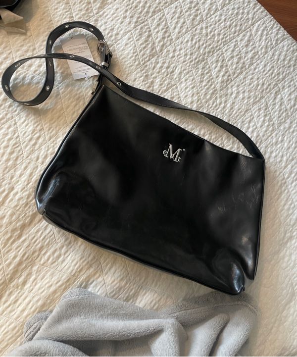 MUSINSA | MUCENT Western Crackle Wrinkle Leather Shoulder