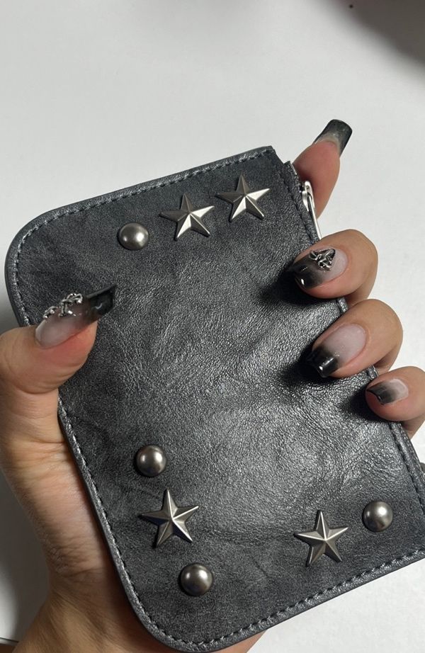 MUSINSA | ILLIGO Western Card Wallet Charcoal