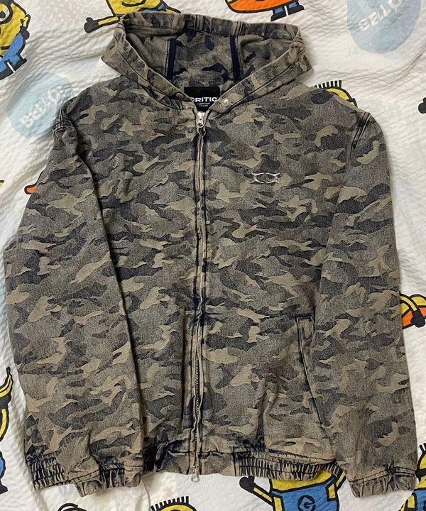 MUSINSA | CRITIC DEVIL EARS CAMO WASHING SET UP DENIM HOODY