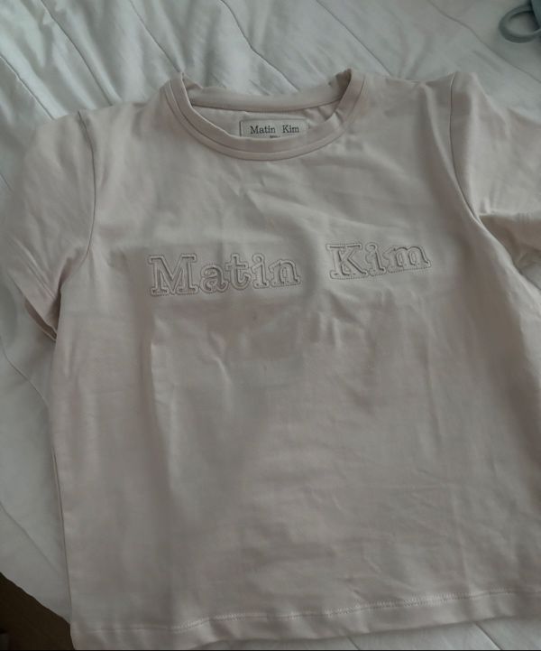 ★Matin Kim★ MATIN REVERSE PATCH LOGO CROP TOP IN BEIGE MK2 MUSINSA | MATIN KIM MATIN REVERSE PATCH LOGO CROP TOP IN BEIGE