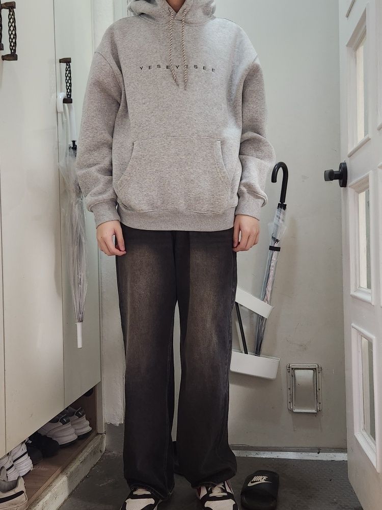 MUSINSA | YESEYESEE S-Logo Hoodie Grey