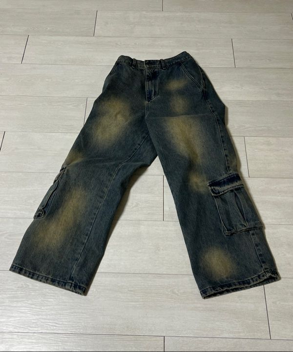 ★XTONZ★ XP235 Irregular Washing Under Cargo Denim Pants DA MUSINSA | XTONZ XP235 Irregular Washing Under Cargo Denim