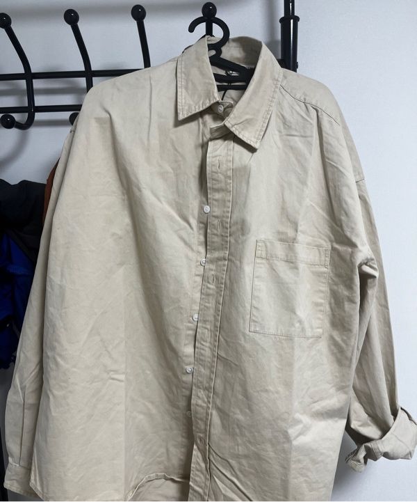 ★PARTIMENTO★ VTG Washed Boxy Overfit Half Shirts Moss Khak PARTIMENTO