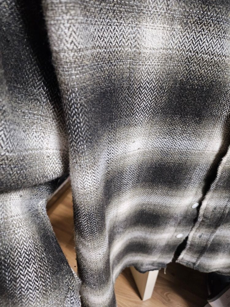 MUSINSA | PARTIMENTO VTG Washed Flannel Ombre Check Shirt Black