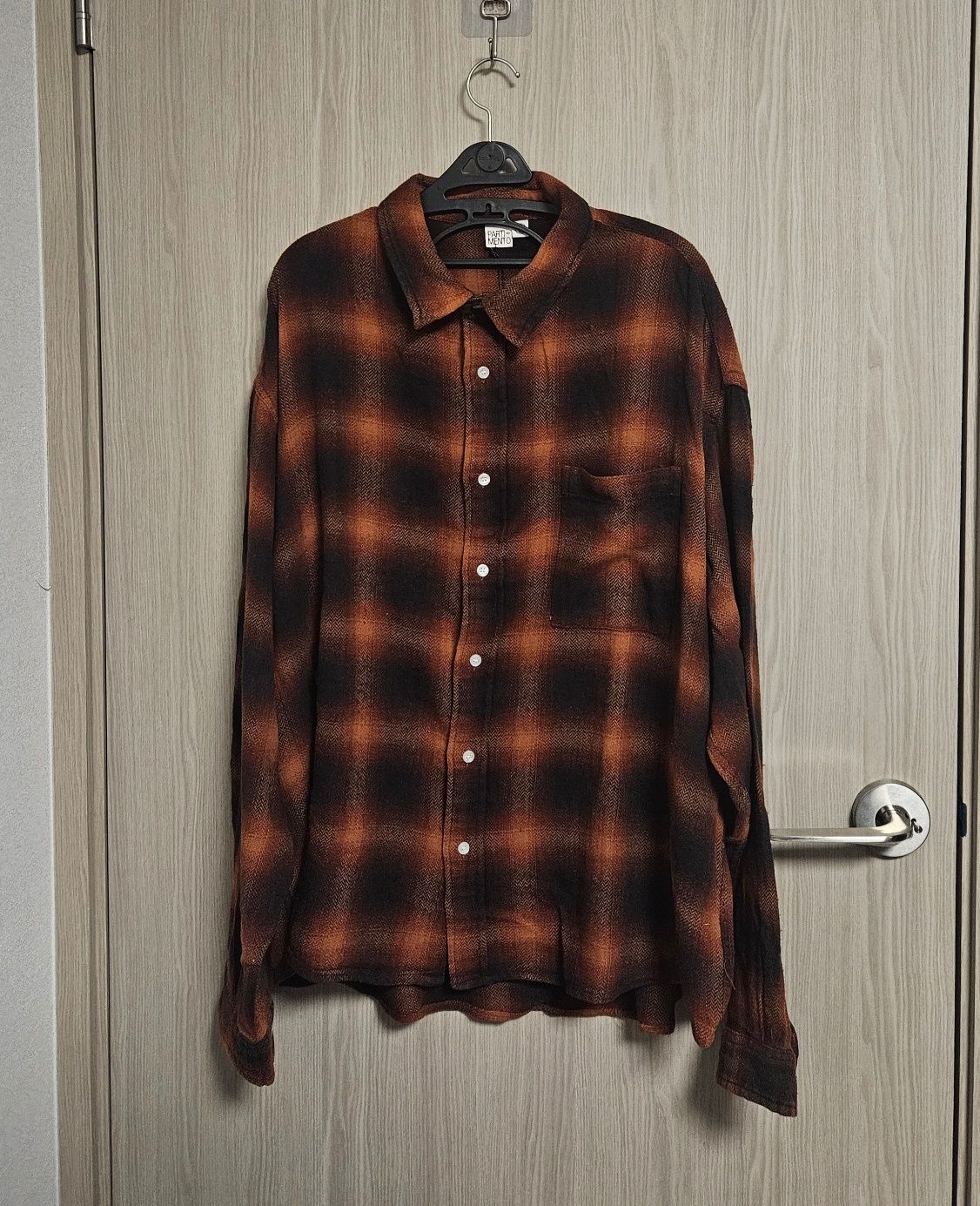 ★PARTIMENTO★ VTG Washed Flannel Ombre Check Shirts Black MUSINSA | PARTIMENTO VTG Washed Flannel Ombre Check Shirt Black