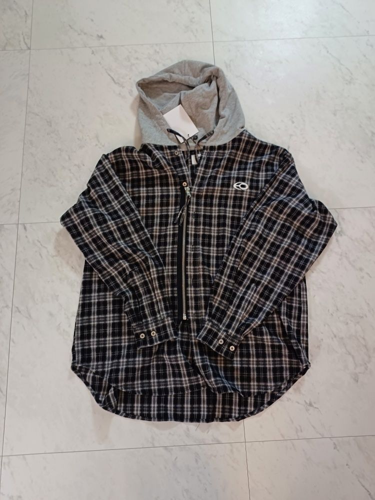 ★OY★S.L CHECK ZIPPER HOODIE SHIRTS - BLACK★正規品/送料込 OY (오와이) Ι OPENYARD