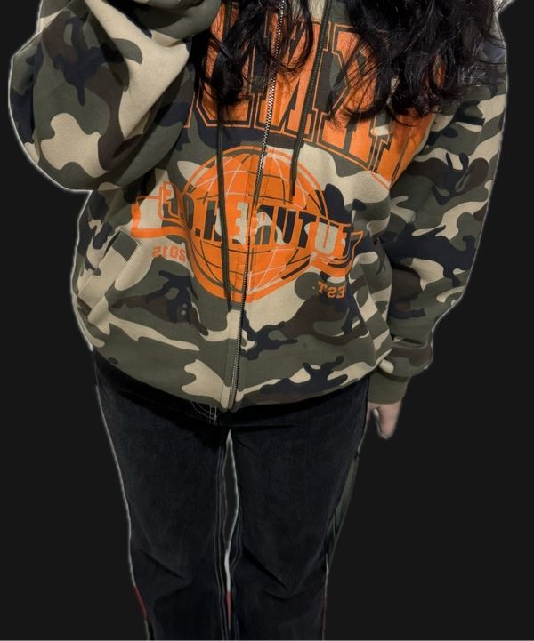 パーカー・フーディ WKNDRS CAMO APPLIQUE HOODIE SA644 WKNDRS Hoodies Items | 60% - Asian Fashion Online Store