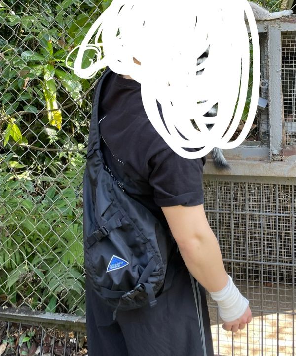 MUSINSA公式 | thisisneverthat Washed Nylon Sling Bag Black