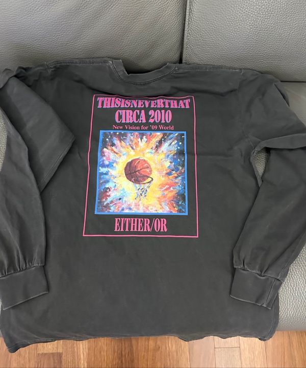 MUSINSA | thisisneverthat® Basketball Hoop L/S Tee Charcoal