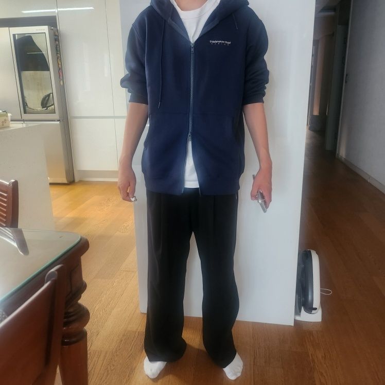 MUSINSA | thisisneverthat DSN-Logo Zip Up Hoodie Navy