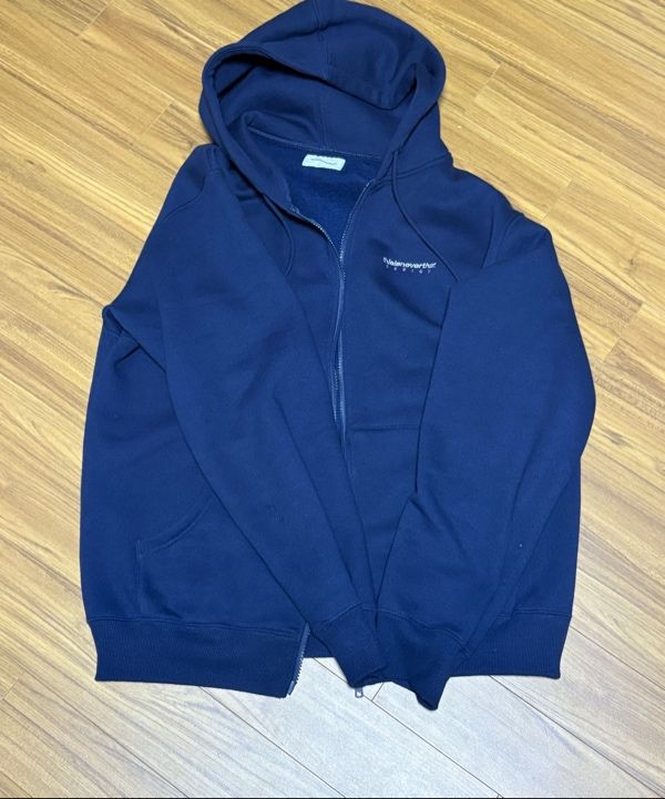 MUSINSA | thisisneverthat DSN-Logo Zip Up Hoodie Navy