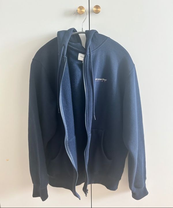 MUSINSA | thisisneverthat® DSN-Logo Zip Up Hoodie Navy