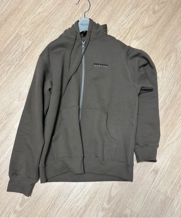 MUSINSA | thisisneverthat® DSN-Logo Zip Up Hoodie Brown