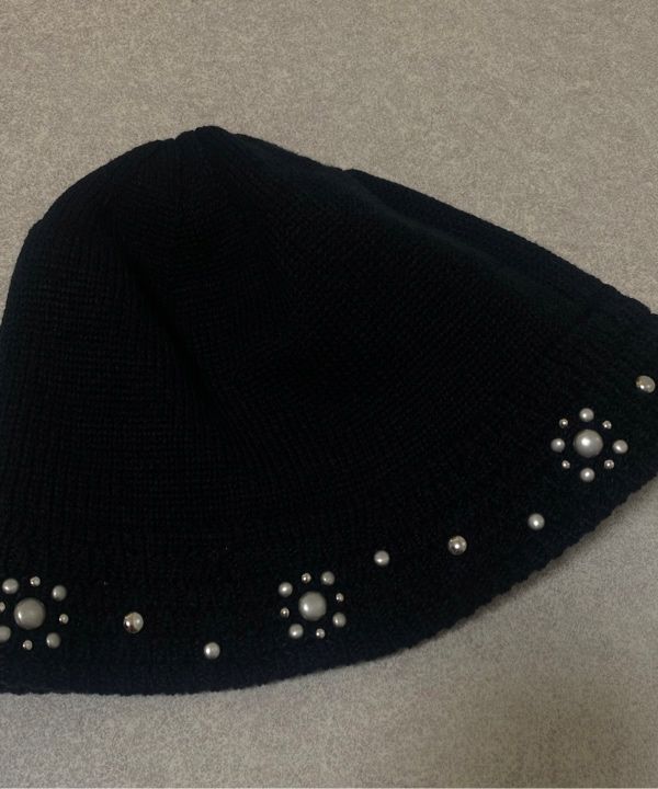 MUSINSA公式 | AAKAM Multi Studded Knit Bucket Hat (Flower)