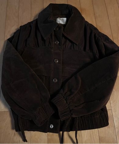 MUSINSA | TYPESERVICE Mixed Shirring Jumper [Brown]