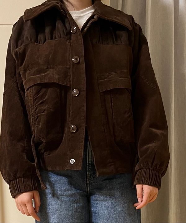 MUSINSA公式 | TYPESERVICE Mixed Shirring Jumper [Brown]