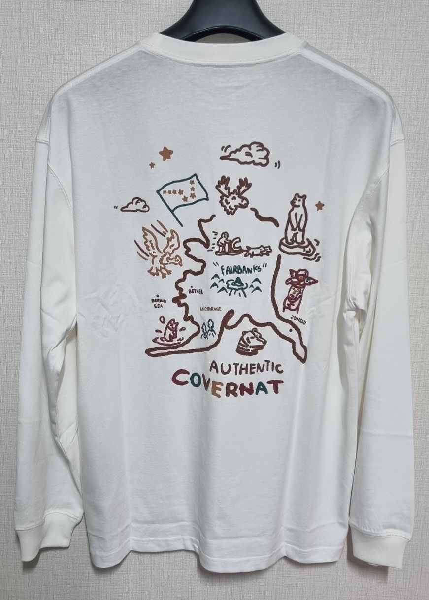 【COVERNAT】 ★ Iceland Line Graphic Long Sleeve ★ 大人気 MUSINSA | COVERNAT Iceland Line Graphic Long Sleeve White