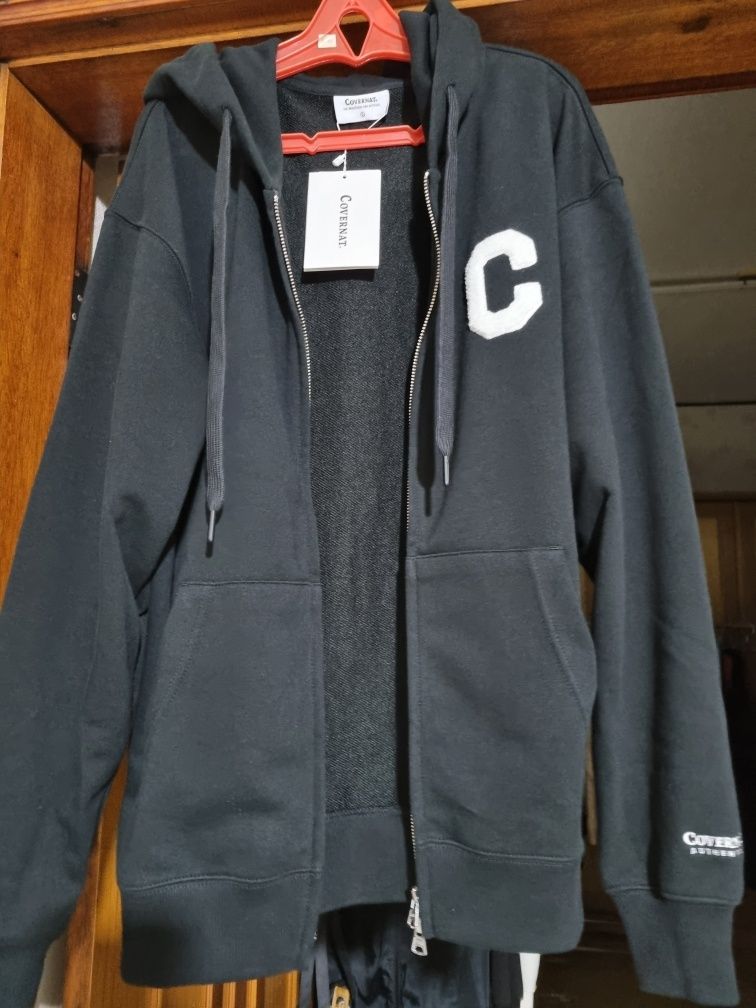 [COVERNAT]★C LOGO FLEECT OVER FIT HOODIE ANORAK MUSINSA | COVERNAT C Logo Fleece Overfit Hoodie Navy