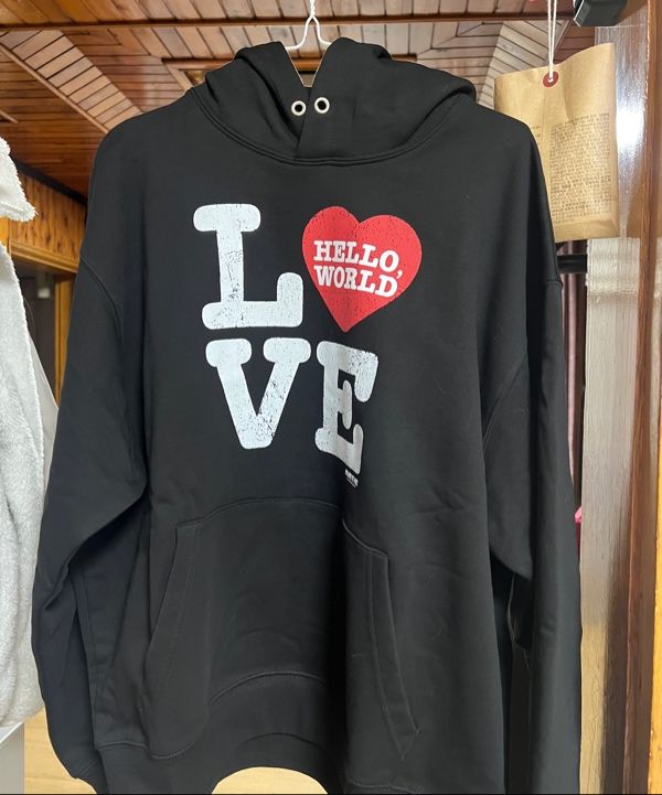 MUSINSA公式 | MIMTHEWARDROBE ヘローワールド LOVE フードパーカー_