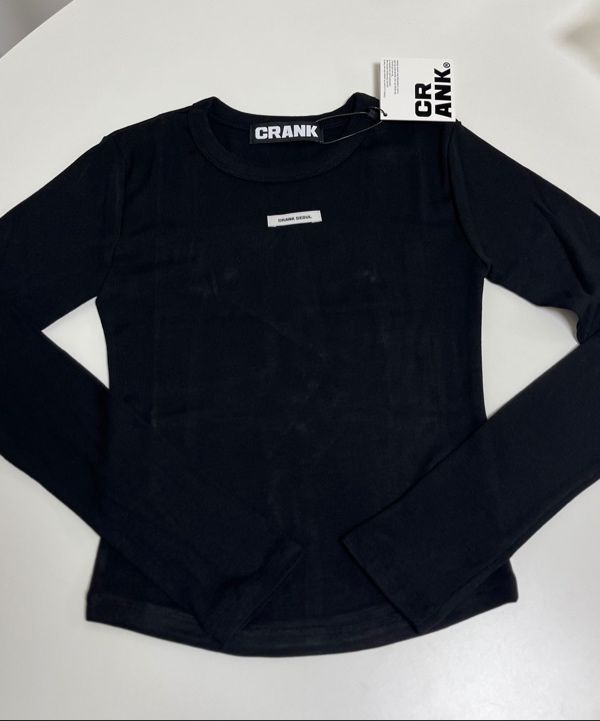 ★CRANK★CREW NECK BASIC LONG SLEEVE TOP_BLACK★正規品/人気 MUSINSA | CRANK Crew neck basic long sleeve top_black