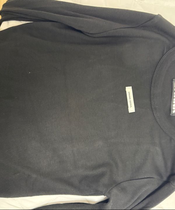 MUSINSA | CRANK Crew neck basic long sleeve top_black