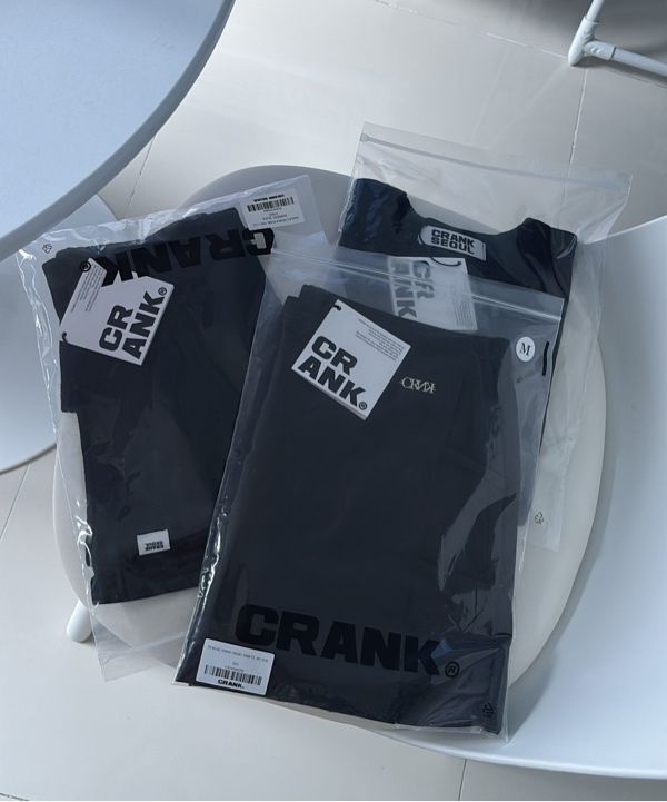 クランク CREW NECK BASIC LONG SLEEVE TOP ☆CRANK☆CREW NECK BASIC LONG SLEEVE TOP_BLACK☆正規品/人気 (CRANK