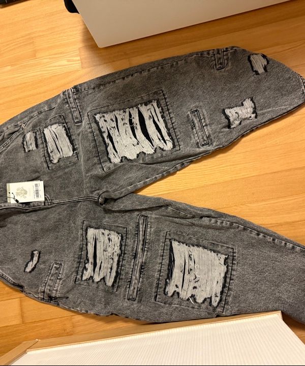MUSINSA公式 | XTONZ XP251 Multi Pocket Damage Big Wide Denim