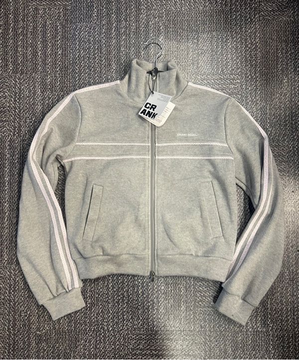 ★CRANK★LACE LINE TRACK JACKET_BLACK★正規品/韓国直送料込 ☆CRANK☆LACE LINE TRACK JACKET_BLACK☆正規品/韓国直送料込