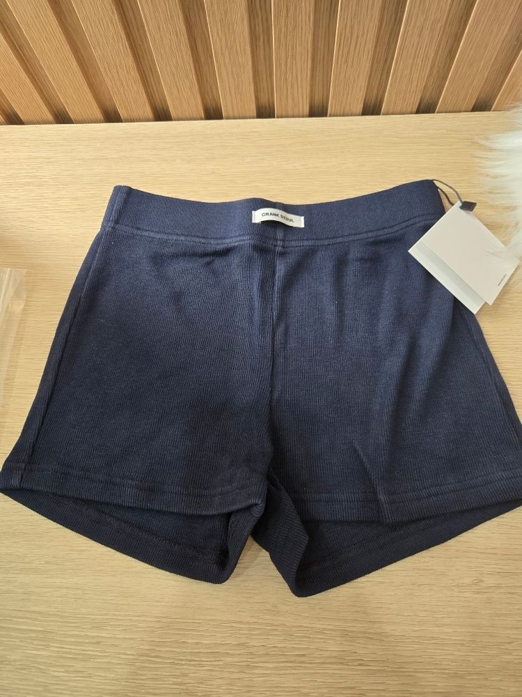 MUSINSA | CRANK Knit micro shorts_navy