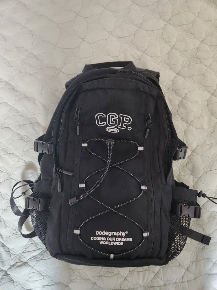 MUSINSA | Codegraphy CGP Arch Logo Backpack (M)_Black