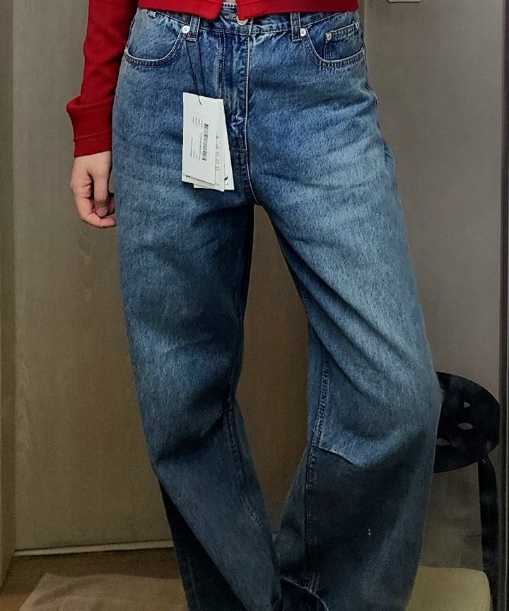 ■SATUR■ W Crease Hemline Wide Denim Pants Union Washed SA2 MUSINSA公式 | SATUR (W) Creased hemline wide denim pants