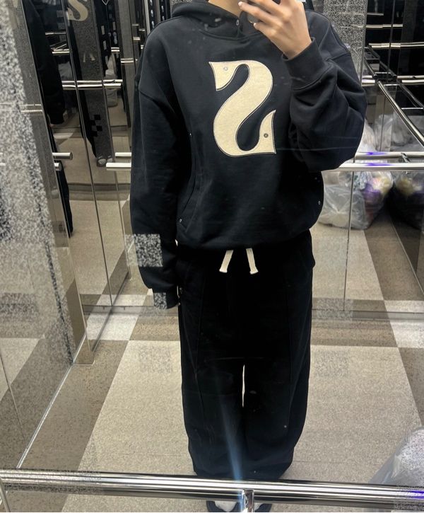 MUSINSA公式 | SATUR Theo Cotton Banding Sweatpants Palette Black
