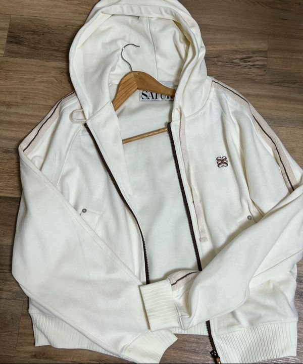 MUSINSA | SATUR Lawton loose fit hooded zip-up resort cream