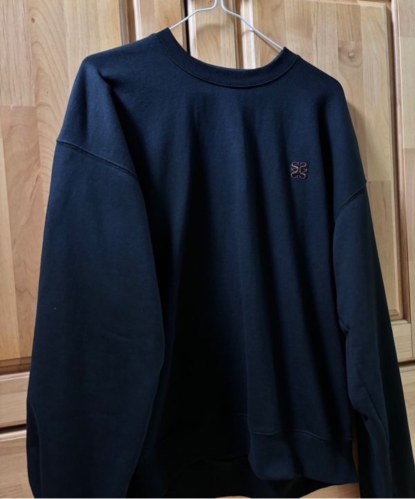 MUSINSA | SATUR Classic Logo Basic Sweatshirt Black Brown