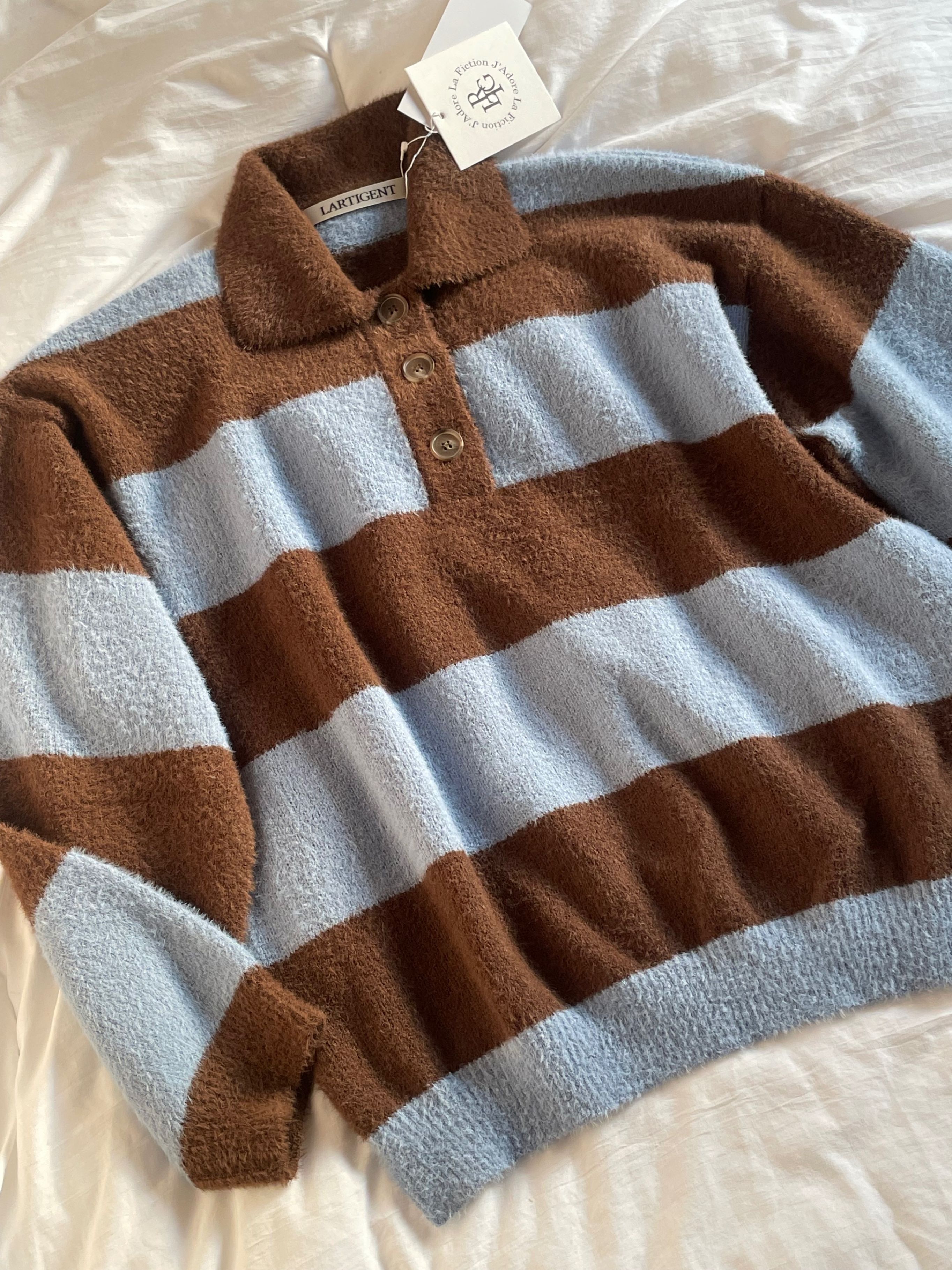 [LARTIGENT] L13 RUGBY BOLD KNIT/追跡付 LARTIGENT] L13 RUGBY BOLD KNIT/追跡付 (LARTIGENT/Tシャツ