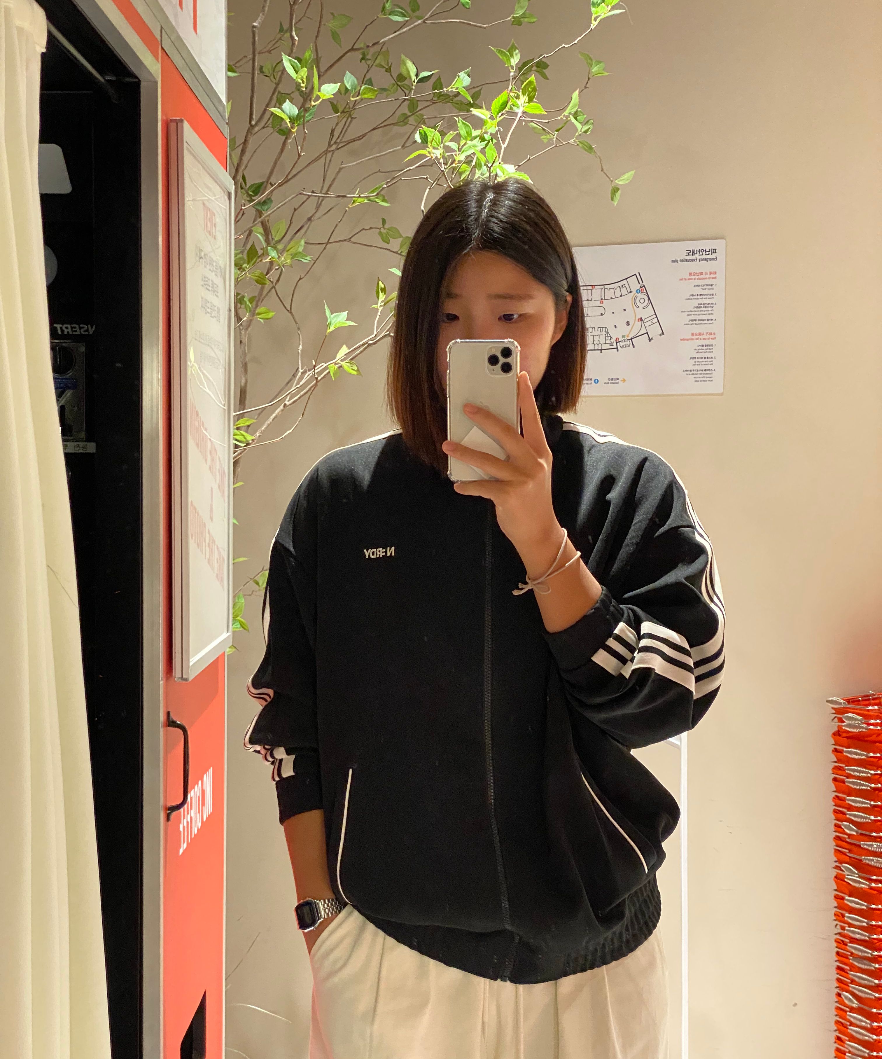 MUSINSA | NERDY Jacquard Tape Track Top (Black/Ivory)