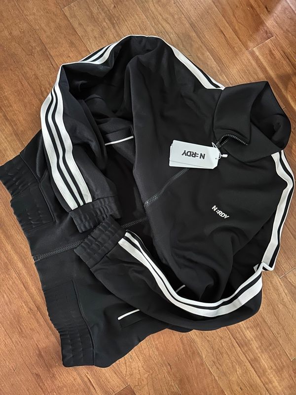 MUSINSA | NDY Jacquard Tape Track Top (Black/Ivory)