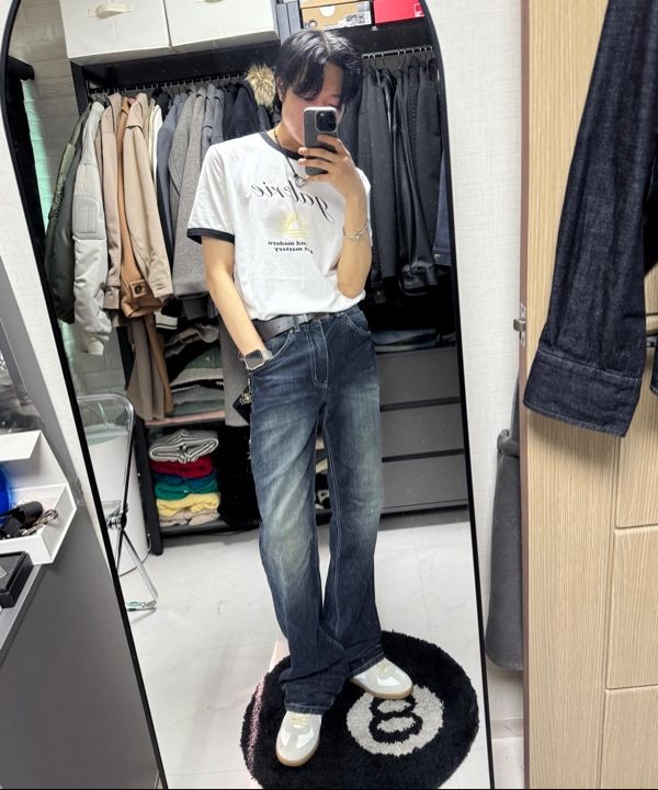 MUSINSA | DNSR Sunset Half Ringer T-Shirt White